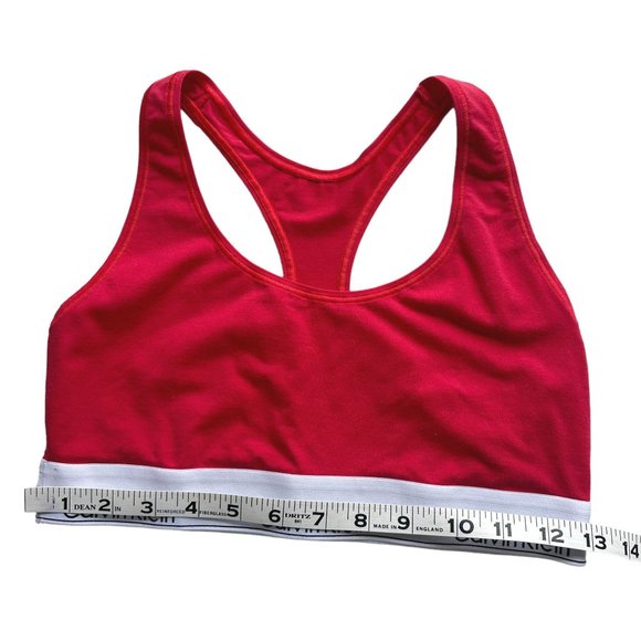 Calvin Klein Juniors Large Red Racerback Logo Cotton Bralette - Picture 5 of 5